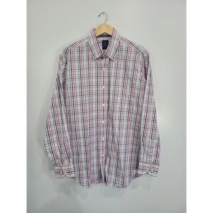 Tailorbyrd Mens XL Plaid Button‎ Down Shirt 100% 2-Ply Cotton Long Sleeve